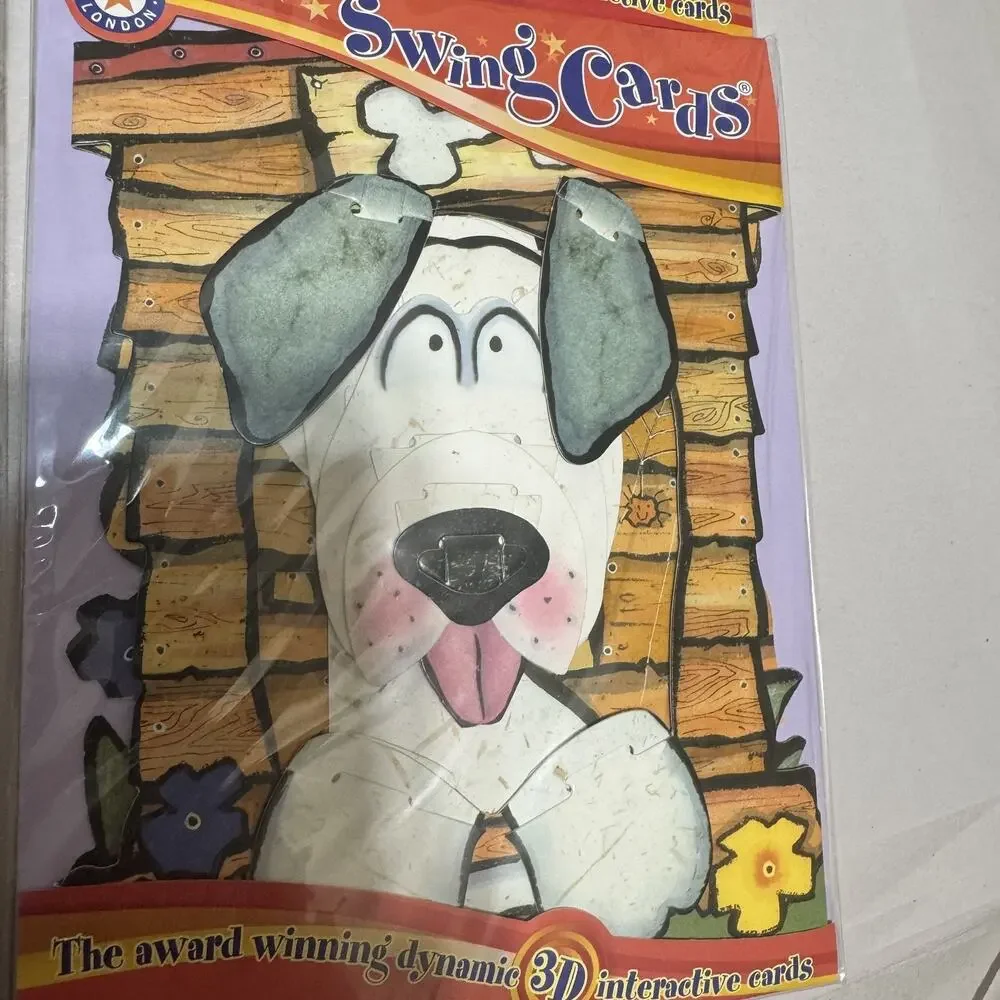 New Lot of 6 Swing 3D Popup Cards Santoro Birthday kids monkey horse butterfly